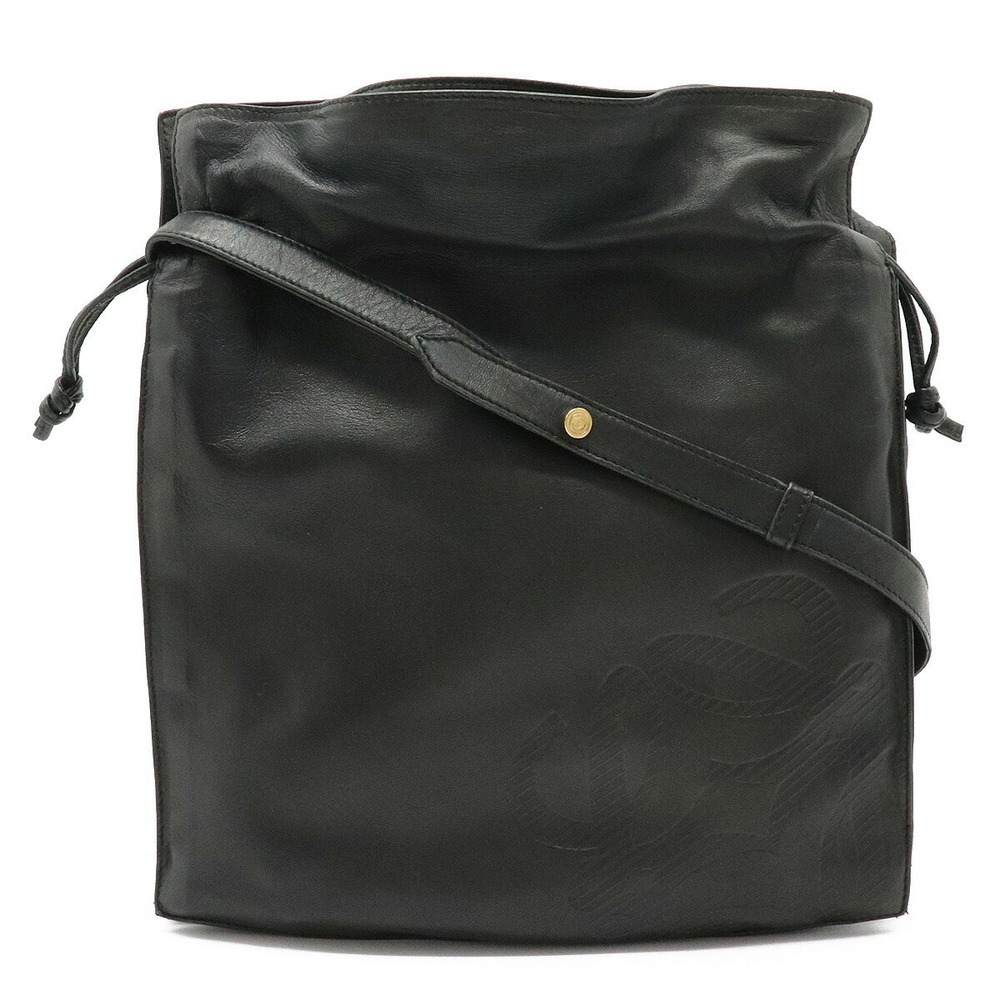 Loewe Anagram Drawstring Crossbody Bag Nappa Leather Black